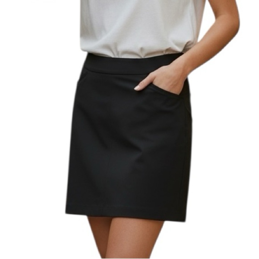 Worthington Black Mini Pencil Skirt Work Lined Size 10 Petite